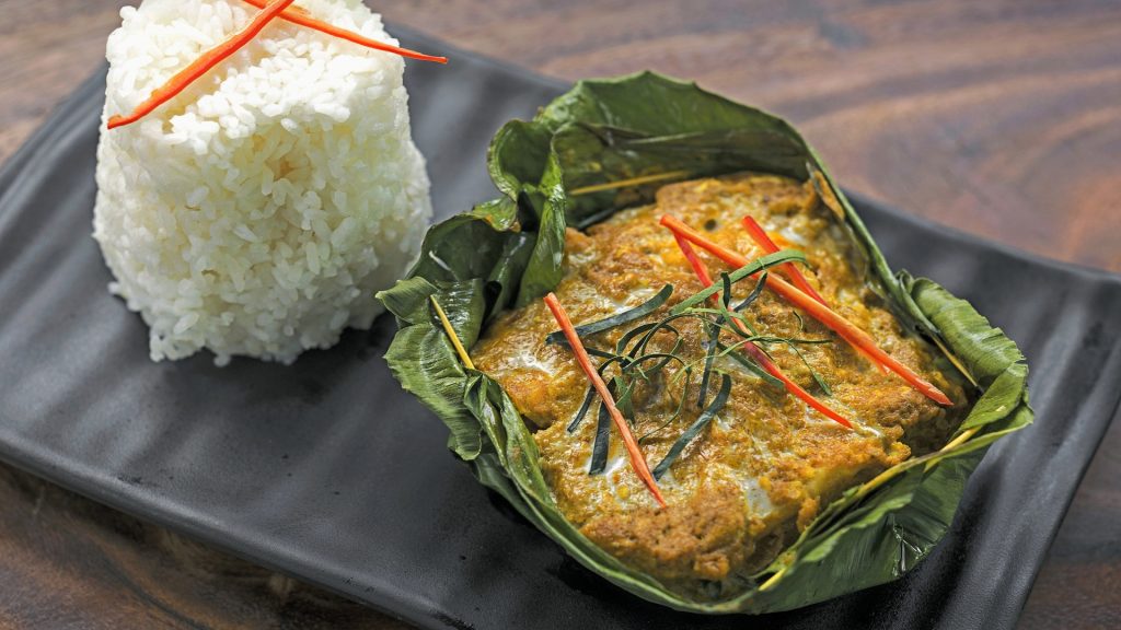 khmer style fish at the spice house, cassia cottage